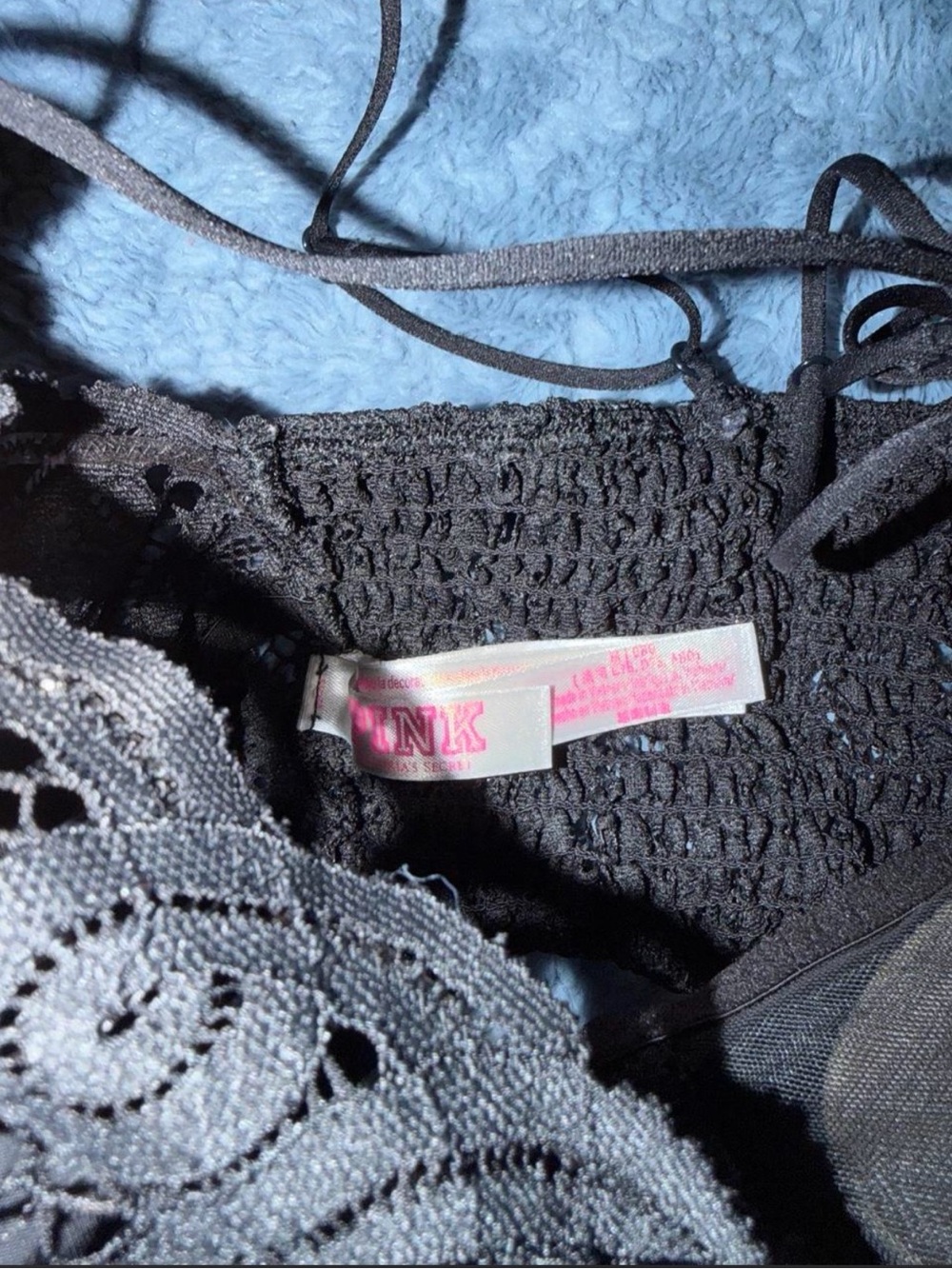 PINK Victoria's Secret Black Lace Bralette - Picture 2 of 2